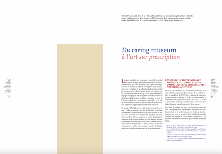 Du caring museum à l'art sur prescription - Sylvain Daudier