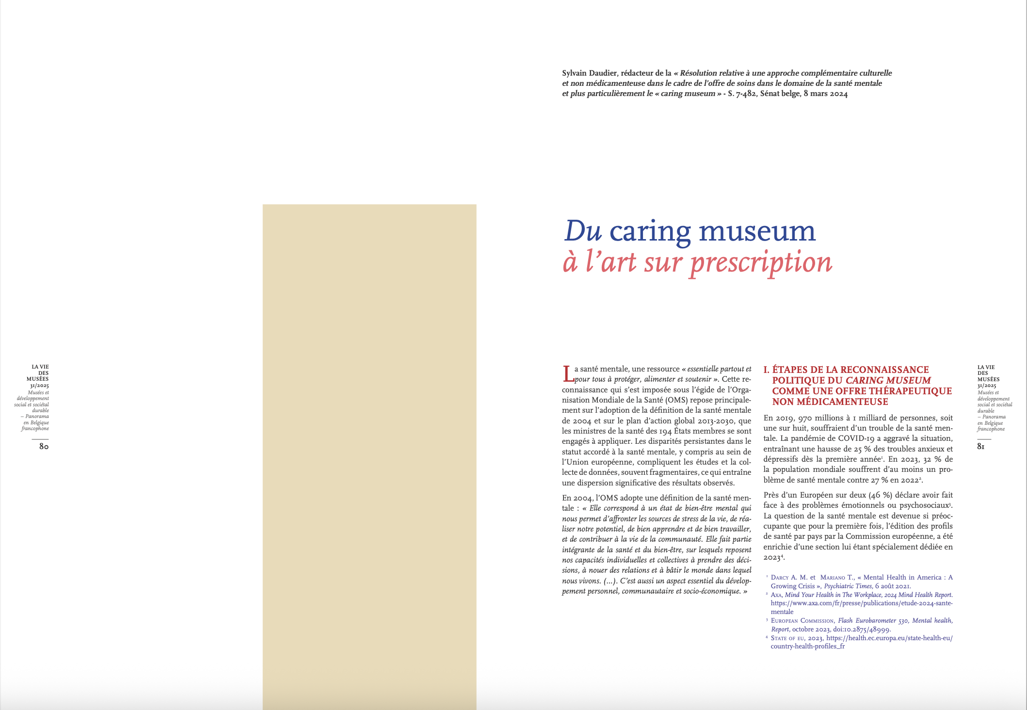 Du caring museum à l'art sur prescription - Sylvain Daudier